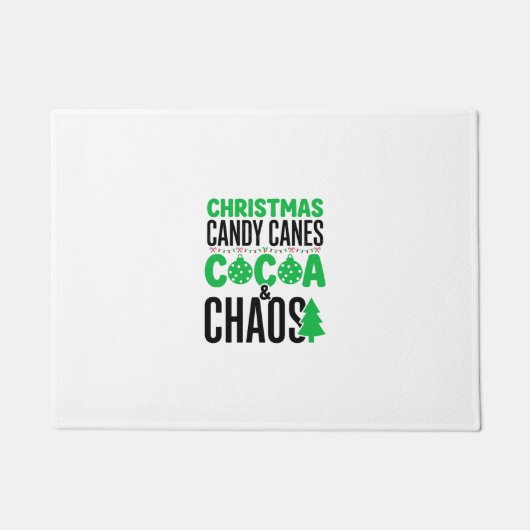 Kerst Kerststokken Cacao Chaos Design Deurmat (Voorkant)