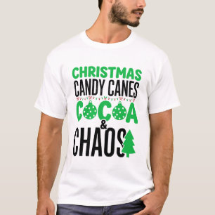 Kerst Kerststokken Cacao Chaos Ontwerp T-shirt
