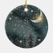 Kerst-kerstversiering graafmachine keramisch ornament (Achterkant)