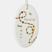 Kerst-kerstversiering Keramisch Ornament (Rechts)