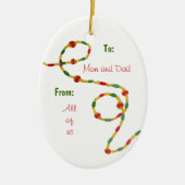 Kerst-kerstversiering Keramisch Ornament (Voorkant)