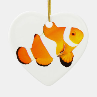 Kerst-kerstversiering met clown Fish Heart Keramisch Ornament