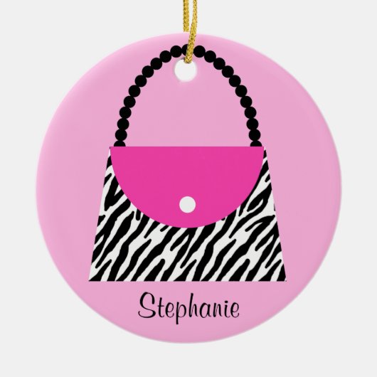 Kerst-kerstversiering paars keramisch ornament (Voorkant)