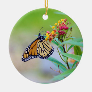 Kerst-kerstversiering van Monarch Butterfly Keramisch Ornament