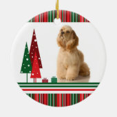 Kerst-kerstversiering voor Cocker Spanial Keramisch Ornament (Achterkant)