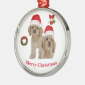 Kerst-kerstversiering voor Cockerspaniel Metalen Ornament (Links)