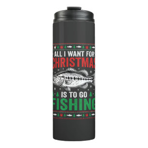 Kerst Kerstvisbasselijk lelijk T-shirt Thermosbeker