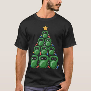 Kerst Kettlebell Boom Gym Fitness Workout Kerstmis T-shirt