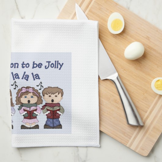 Kerst Keukenhanddoek -Carolers -Dit Het Seizoen (Quarter Fold)