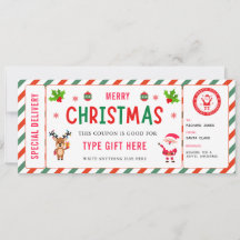 Kerst Kids Coupon Certificaat Rudolph Kerstman