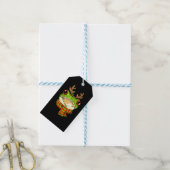 Kerst Kikker Toad Kerstman Rendier Xmas Cadeaulabel (Met Touw)