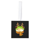 Kerst Kikker Toad Kerstman Rendier Xmas Kubus Ornament (Voorkant)