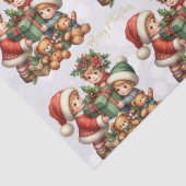 Kerst  Kinder geschenken Vrolijk kerstfeest Tissuepapier (Detail)