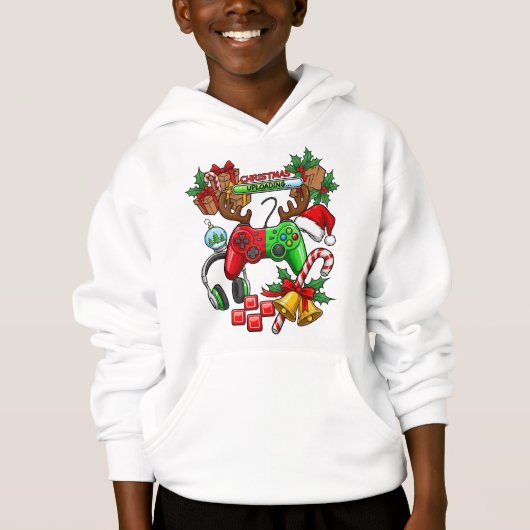 Kerst Kinderen Pullover Hoodie (Voorkant)