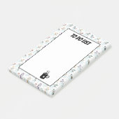 Kerst Kinderen Schattige Sneeuwman in Mutsen Taken Post-it® Notes (Schuin)