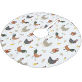 Kerst Kippen & Kippen Patroon Kerstboom Rok (Gekanteld)