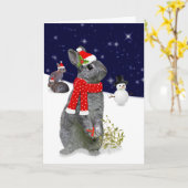 Kerst Kitsch Kaart (Gele Bloem)
