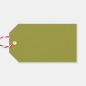 Kerst Kitschy Rood Groen Poinsettia Nostalgisch Cadeaulabel (Achterkant Horizontaal)