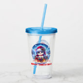 Kerst Kitten Acryl Tumbler Gift Acryl Drinkbeker (Achterkant)