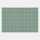 Kerst kitten kat met een boog voor cadeau geven inpakpapier vel (Voorkant 2)