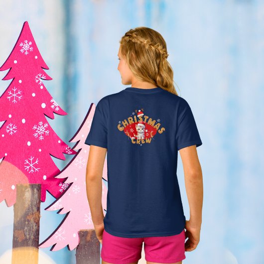 Kerst kitten peperkoek naam letter g meisje t-shirt