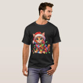 Kerst Kitten Waterverf T-shirt (Voorkant volledig)