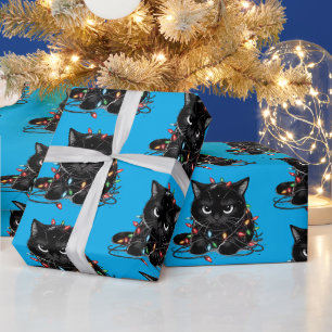 Kerst Kitty Cadeaupapier
