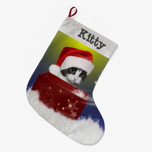 Kerst Kitty Grote Kerstsok (Voorkant (Hangend))