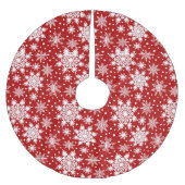 Kerst Klassiek rood en wit Snowflake patroon Kerstboom Rok (Voorkant)