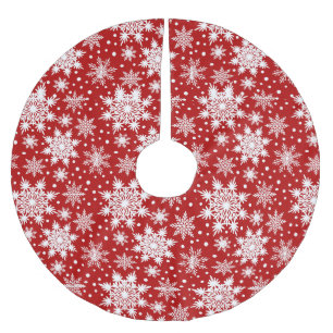 Kerst Klassiek rood en wit Snowflake patroon Kerstboom Rok