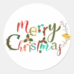 kerst - klassieker - ronde sticker