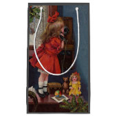 Kerst Klein Meisje Telefoon Antiek Klein Cadeauzakje (Voorkant)
