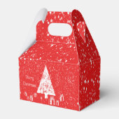 Kerst kleine gunstbox bedankdoosjes (Achterkant)