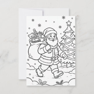 kerst kleurboek voor kinderen van 3-8 jaar bedankkaart
