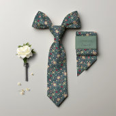 Kerst Kleuren  Floral Morris Mannen Stropdas