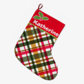 Kerst Kleuren Plakken Kous Grote Kerstsok (Voorkant (Hangend))