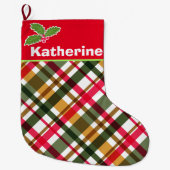 Kerst Kleuren Plakken Kous Grote Kerstsok (Voorkant)