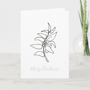 Kerst Kleuren voor Volwassenen Botanisch Feestdagen Kaart