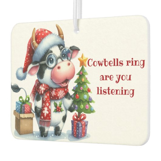 Kerst Koe boom Cadeaus Luchtverfrisser (Links)
