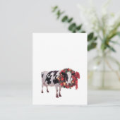 Kerst Koe Briefkaart Sjabloon Verticaal (Staand voorkant)