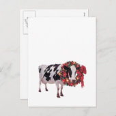 Kerst Koe Briefkaart Sjabloon Verticaal (Voorkant / Achterkant)