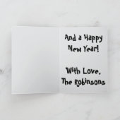 Kerst Koe Bull w / Santa Hat Kerst Kaart (Binnen)