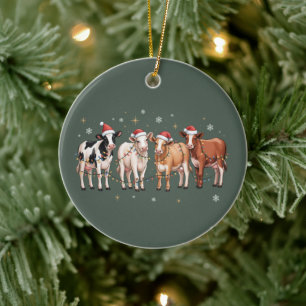 Kerst Koe Liefhebber Cadeau Grappige Vakantie Boer Keramisch Ornament