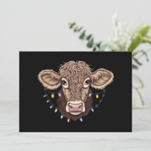 Kerst Koe Liefhebber Lichtjes Boerderij Boer Xmas Feestdagenkaart