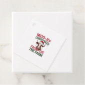Kerst Koe Moo-ry Kerst uit het Boerderij Bedankjes Labels (In situ)