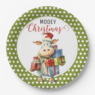 Kerst Koe Pun Papieren Bordje
