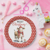 Kerst Koe Pun Papieren Bordje (Feest)