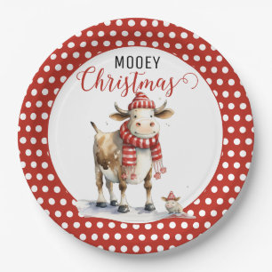Kerst Koe Pun Papieren Bordje