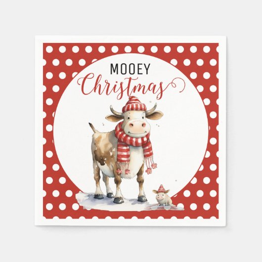 Kerst Koe Pun Servet (Voorkant)