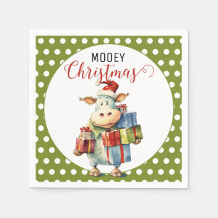 Kerst Koe Puns Servet